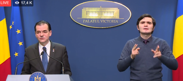  Premierul Ludovic Orban, conferință de presă la Palatul Victoria- 24 martie 2020, 19.30