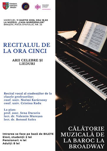 Recitalul de la ora cinci, miercuri, 11 martie 2026