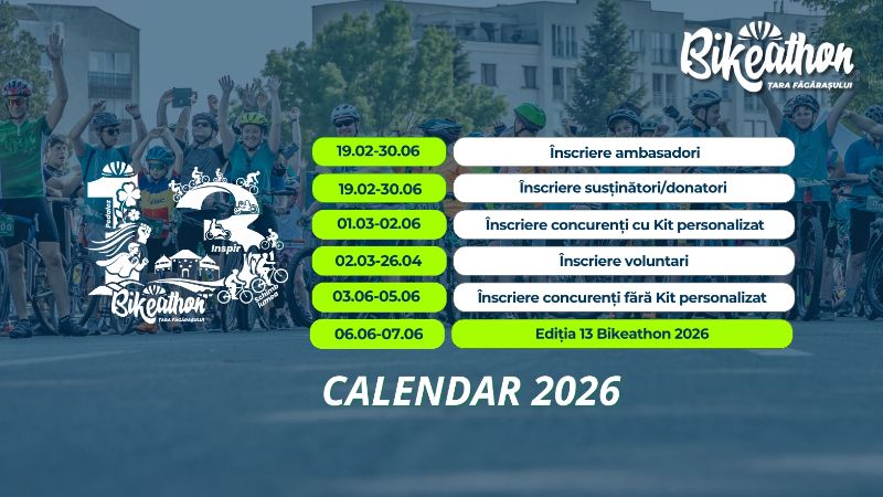  START înscrieri! Pe 6–7 iunie 2026, comunitatea se mobilizează pentru proiecte locale la Bikeathon Țara Făgărașului