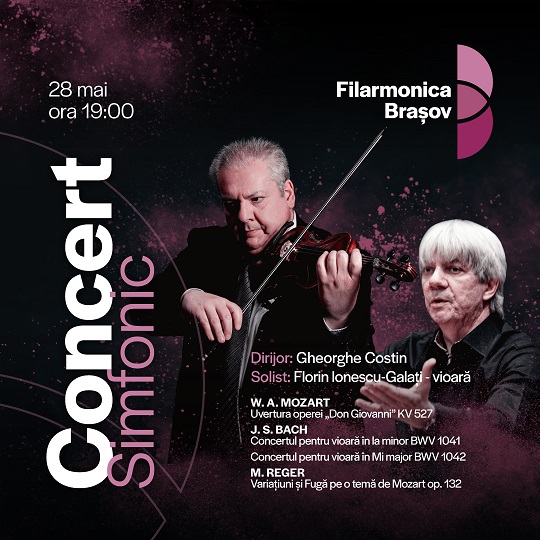  Florin Ionescu-Galați interpretează două concerte de Bach joi seară la Filarmonica Brașov