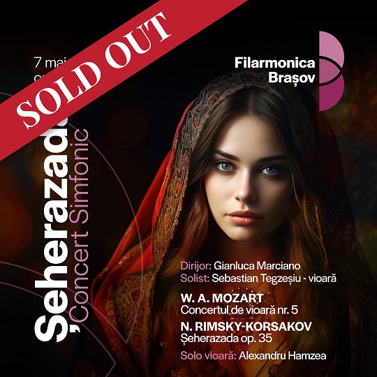  Filarmonica Brașov începe luna mai cu ‘Șeherazada’ și jazz din Irlanda